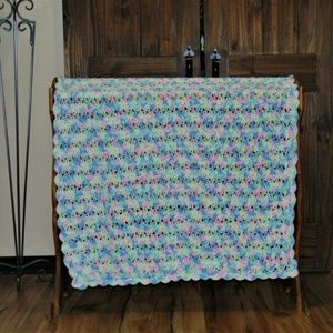 Vintage Handmade Crochet Afghan/Baby Blanket